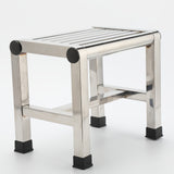 NNETM Stainless Steel Square Stool Waterproof Non-Slip Durable