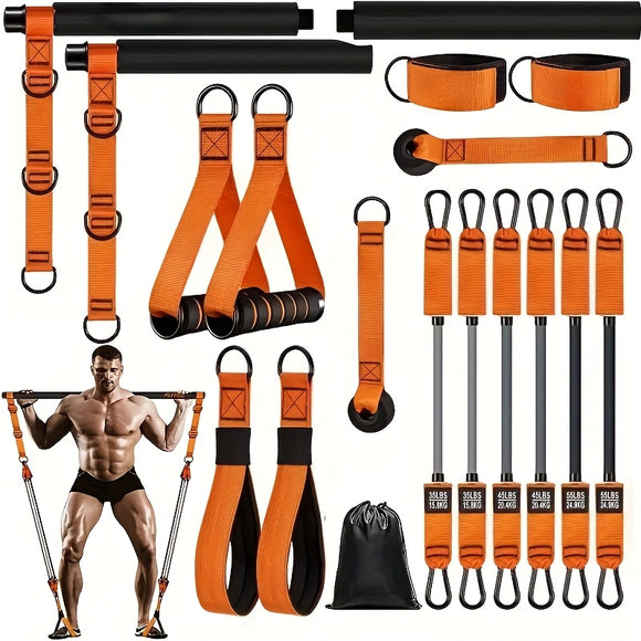 NNETM Men’s Pilates Bar with Resistance Bands