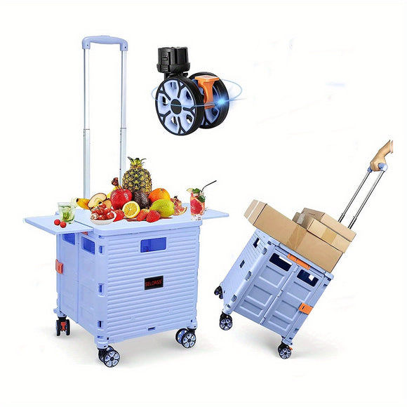 NNETM Rolling Utility Cart with Lid and Wheels