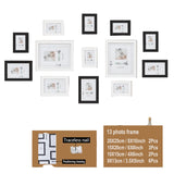 NNETM 13-Piece Wooden Photo Frame Set – Family Gallery Wall Picture Frames
