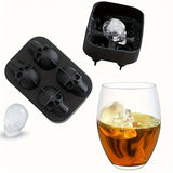 NNETM 3D Skull Ice Cube Tray Maker - 4Pcs