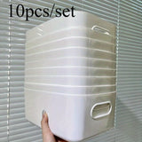 NNETM 10pcs Set Plastic Storage Baskets with Handles