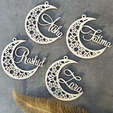 NNETM Wooden Crescent Moon Ramadan Decoration