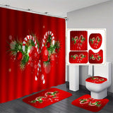 NNETM Merry & Bright: 4-Piece Christmas Bathroom Accessory Set