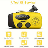NNETM Emergency Solar Hand Crank Radio with Power Bank