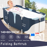 NNETM Portable Foldable Sauna Bathtub(Blue)