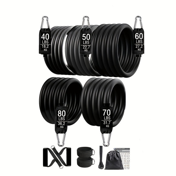 NNETM Workout Bar with Resistance Bands for Home Gym