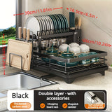 NNETM Double-Layer Kitchen Sink Drain Rack