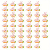 NNETM Pink Bunny Lollipop Paper Cards Easter Decorations (50pcs)