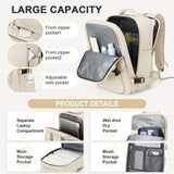 NNETM Travel Backpack with Laptop Compartment and USB Port