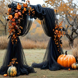 Halloween Black Velvet Curtain – 1600 × 76CM