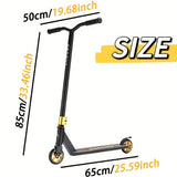 NNETM 360° Stunt Kick Scooter Black Gold PU Wheels