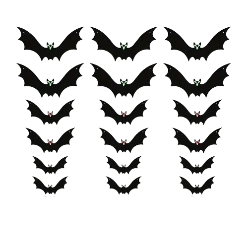 NNETM 18pcs Batty Delights: Charming Halloween Hangings