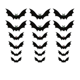 NNETM 18pcs Batty Delights: Charming Halloween Hangings