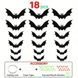 NNETM 18pcs Batty Delights: Charming Halloween Hangings