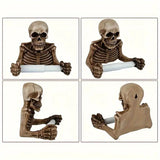 NNETM Skull Toilet Paper Holder - Retro Gothic Wall Mount