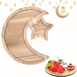 NNETM Wooden Ramadan Tray for Dining Table Decoration