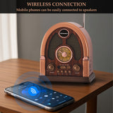 NNETM Wireless Vintage Radio with USB, FM/AM/SW Playback