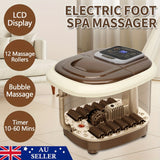 NNETM Electric Foot Spa Bath Massager with Shiatsu Rollers(Brown)