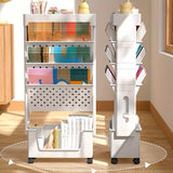 NNETM Wheeled Book Storage Rack Organizer (5-Tier)