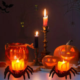 NNETM Arachnid Glow: 12Pack Halloween Spider Flameless Candlelight