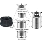 NNETM Portable Stainless Steel Firewood Stove for Outdoor Camping