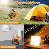 NNETM Portable Solar Rechargeable Camping Lantern LED USB Light