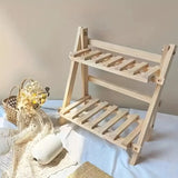 NNETM Clutter-Free and Chic: Wooden 2-Tiers Desktop Organizer Shelves