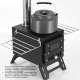 NNETM Portable Stainless Steel Camping Stove for Outdoor Cooking