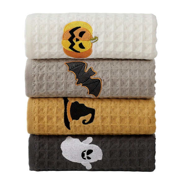 NNETM Halloween Cotton Towels Set (4-Pack)