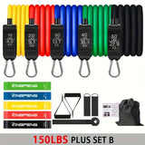 NNETM 16pcs Resistance Bands Set with Handles - 5 Tube Fitness Bands