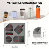 NNETM Silicone Sofa Caddy Tray with Cup & Phone Holder