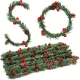 NNETM Artificial Pine Garland Twist Ties Christmas Decor Set