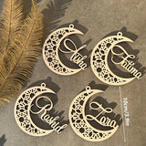 NNETM Wooden Crescent Moon Ramadan Decoration