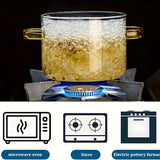 NNETM Borosilicate Glass Cooker with Yellow Handle
