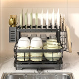 NNETM Double-Layer Kitchen Sink Drain Rack