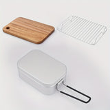 NNETM Aluminum Lunch Box Set with Cutting Board