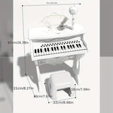 NNETM Pink Electronic Piano for Kids with Microphone