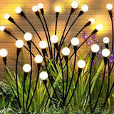 6-Head Warm White Solar Firefly Garden Light – 73cm