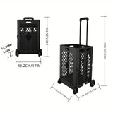 NNETM Foldable Storage Cart with Wheels