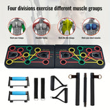 NNETM Push-Up Board Set with Resistance Bands