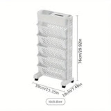 NNETM Movable Desk Side Bookshelf
