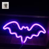 Purple Bat Neon Light USB LED Wall & Table Lamp