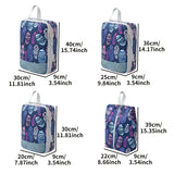 NNETM Feather Print Travel Compression Bag Set Organizer