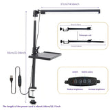 NNETM LED Clip Desk Lamp with Storage Tray & Adjustable Brightness
