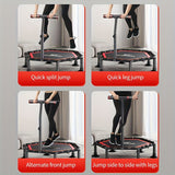NNETM Indoor Fitness Trampoline with Handrail