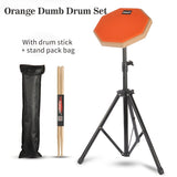 NNETM 8-Inch Wooden Drum Practice Pad Set