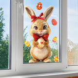 NNETM Easter Bunny & Egg Reusable Window Cling Sticker