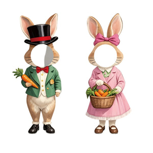 NNETM 2pcs Large Easter Yard Rabbit Lawn Signs