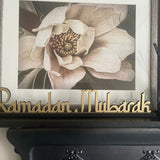 NNETM Elegant Wooden Ramadan Mubarak Table Sign